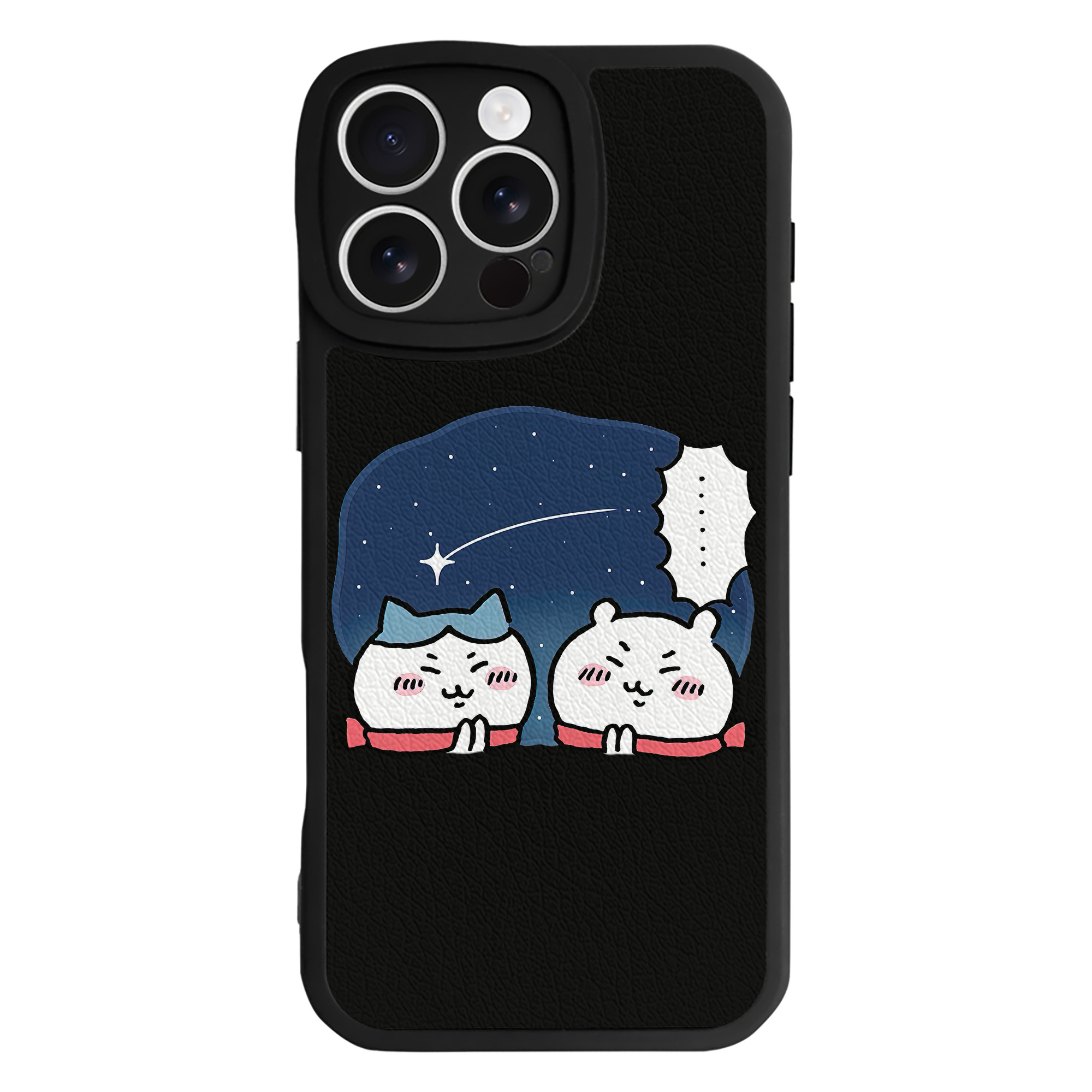 （画像用） ちいかわ ハチワレ Chii-kawa hachiware 【iPhone 16シリーズ対応】シリコンスマホケース（レザー調） 材質：シリコン